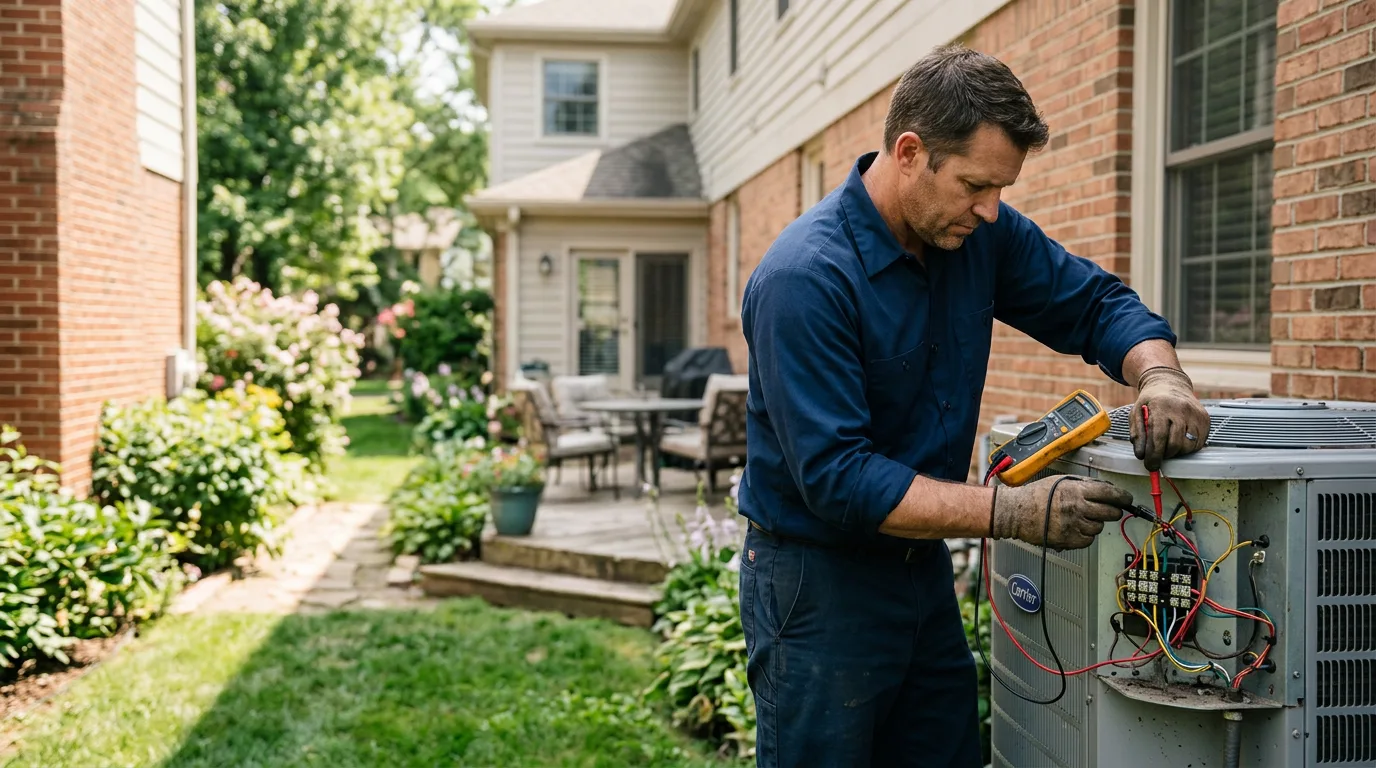 HVAC technician working near Pomeroy, IA
